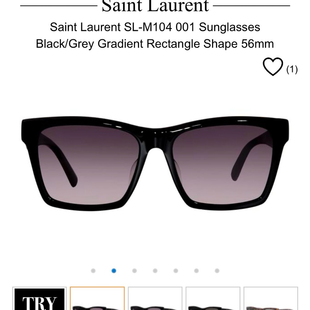 Saint Laurent Black Gradient Sunglasses